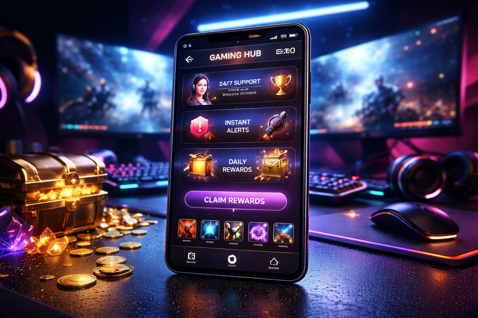 Get Promotions, Account Help, And Updates Inside The App